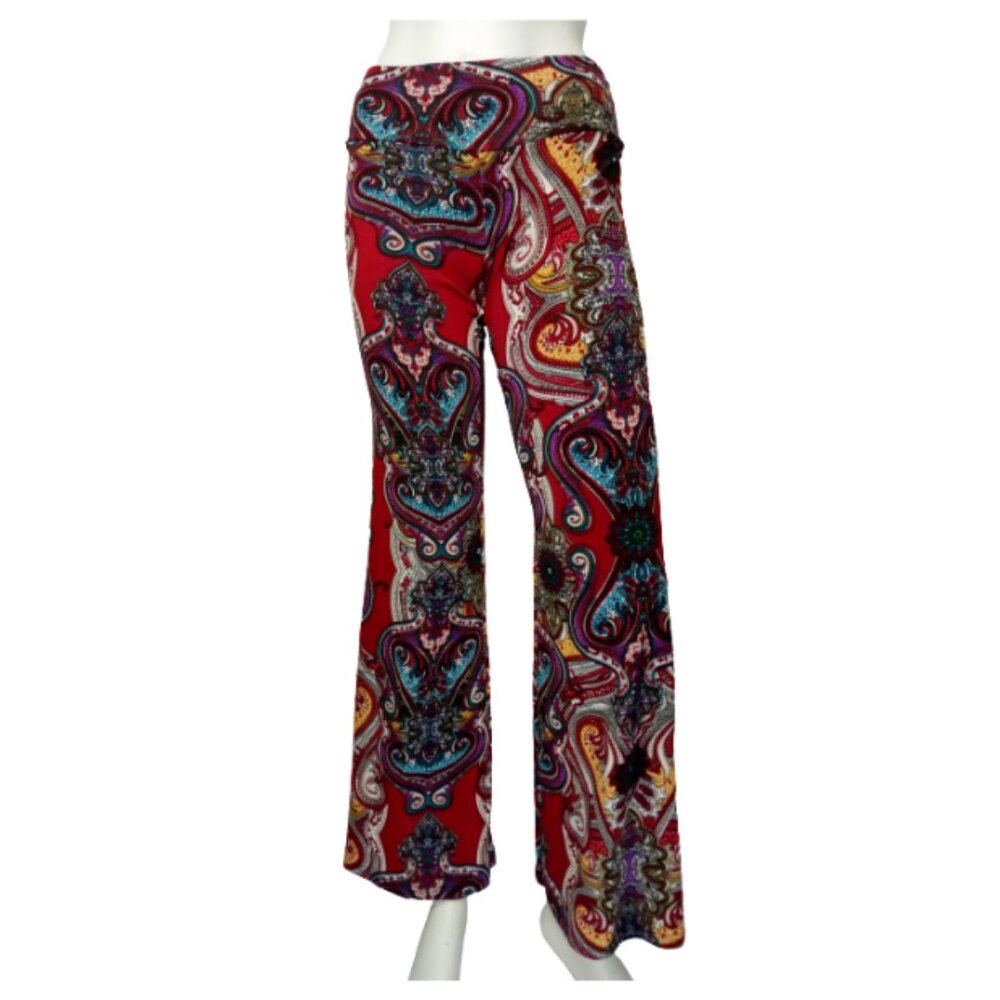 Red Multicolor Leggings